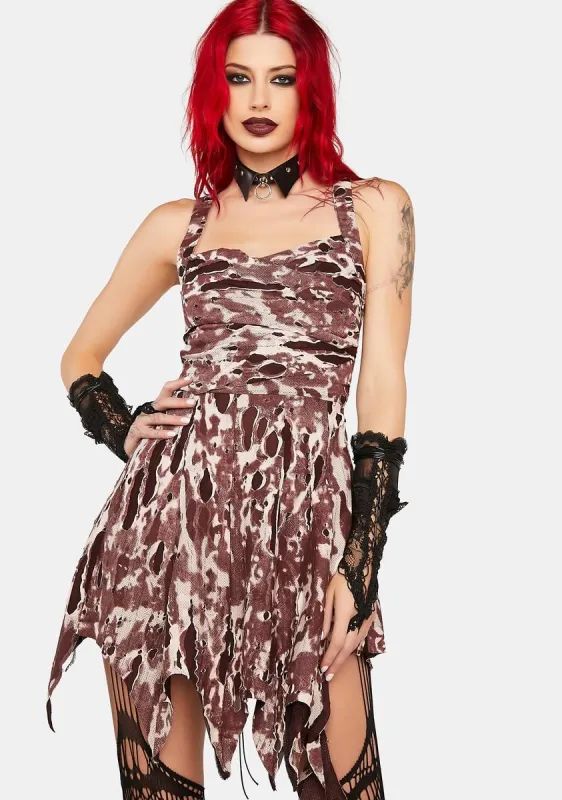 Bloody Halter Mini Dress sold by Dolls Kill