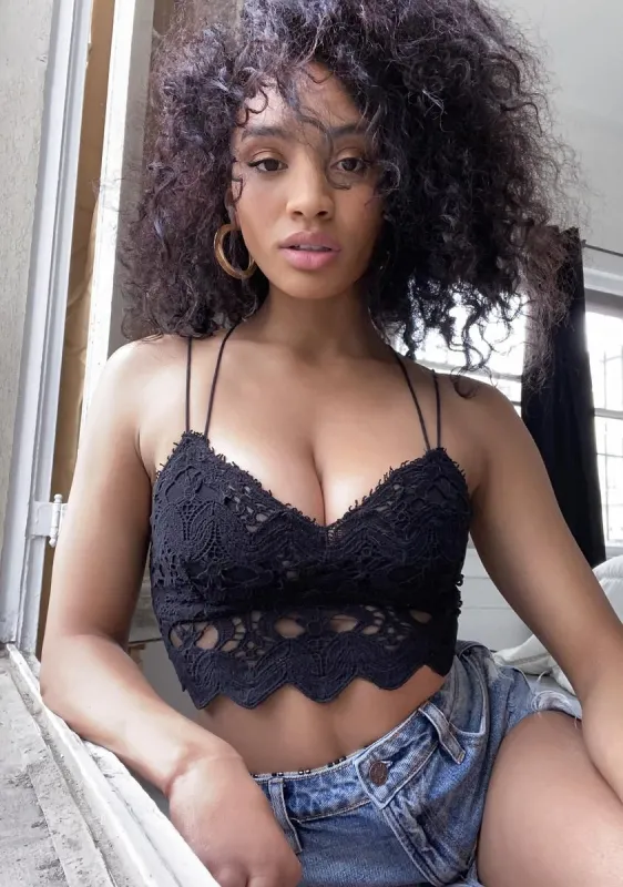 Black Ilektra Bralette sold by Dolls Kill