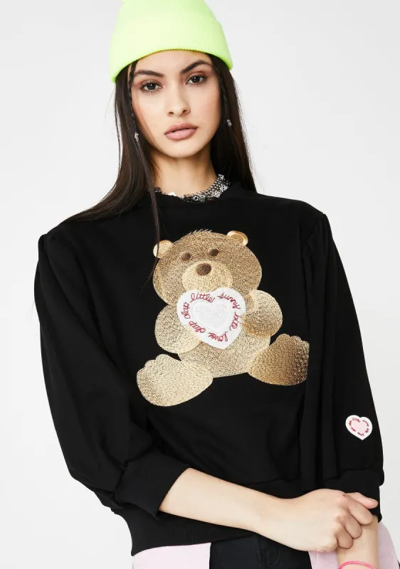 Clap Clap Bear Stitch Sweater sold by Dolls Kill