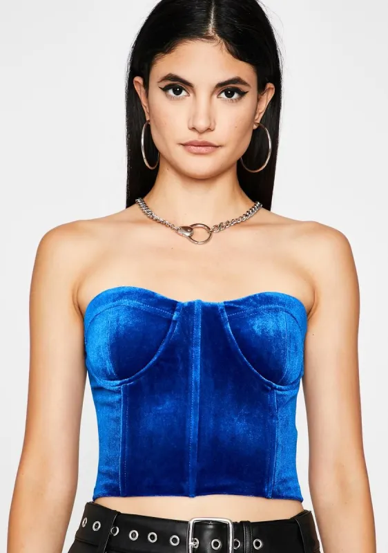 Royal Hots For You Velvet Bustier sold by Dolls Kill