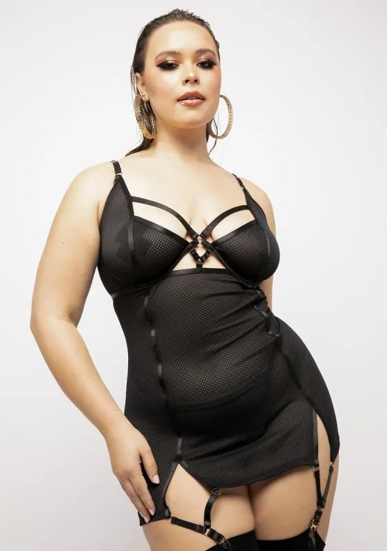 Plus No Doubts Tonight Garter Slip sold by Dolls Kill