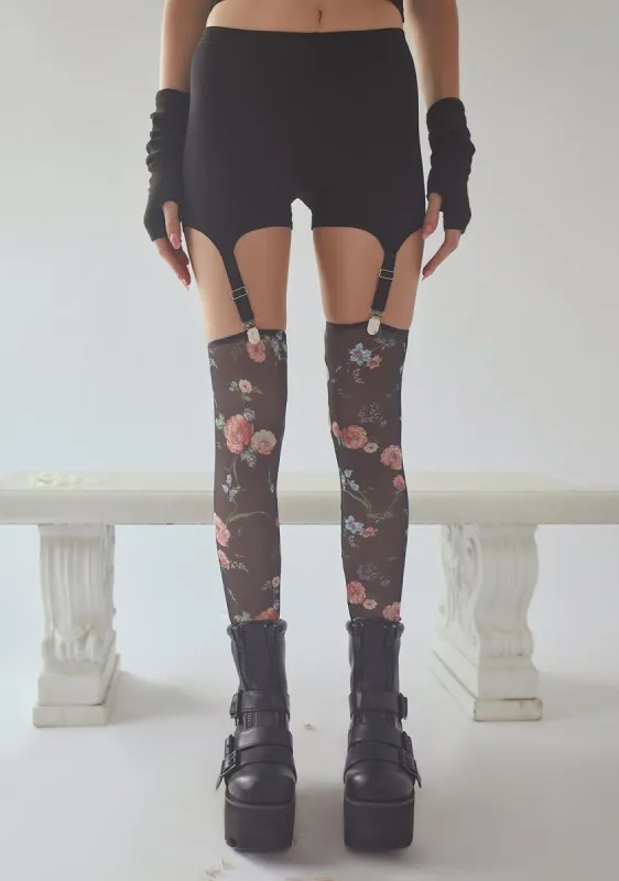 Can't Be Just Friends Garter Leggings sold by Dolls Kill