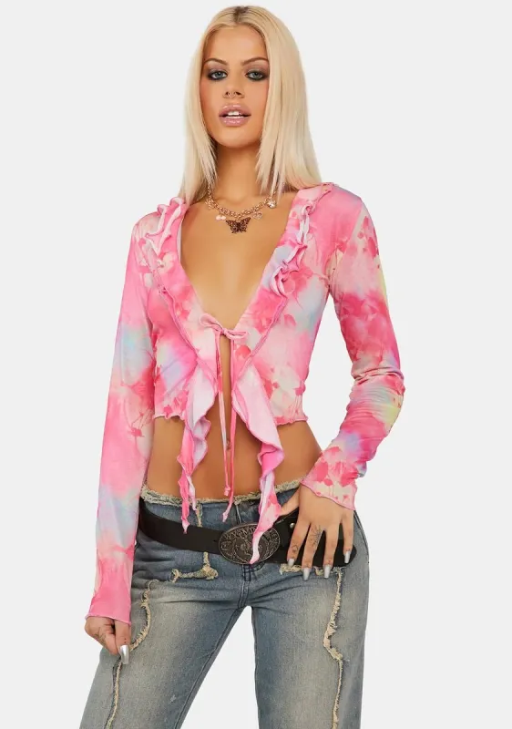 Azalea Frill Crop Top sold by Dolls Kill