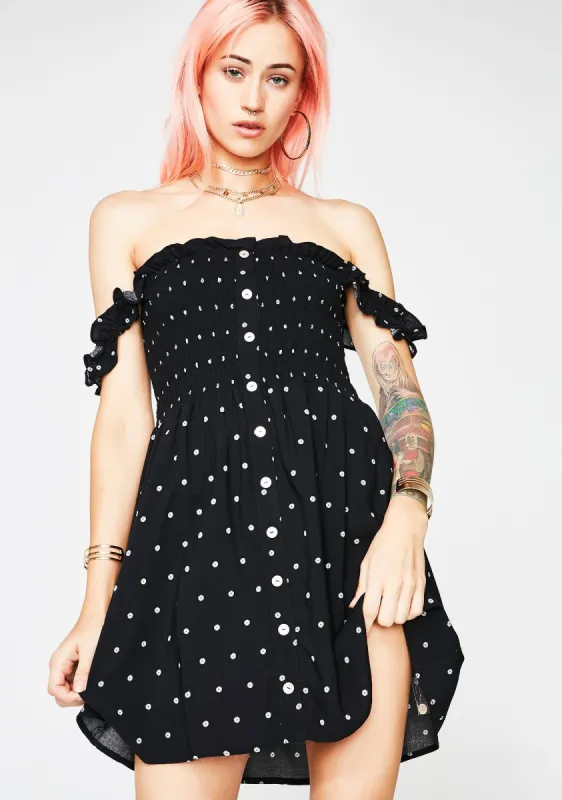 After The Storm Polka Dot Dress sold by Dolls Kill
