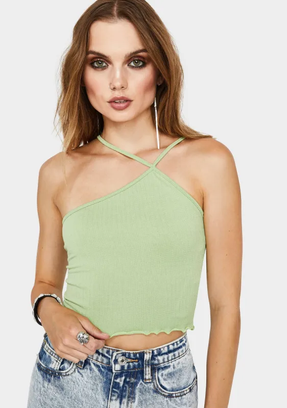 One Shoulder Crop Top sold by Dolls Kill