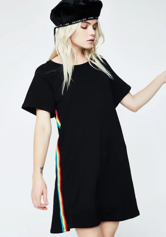 Color Flash T-Shirt Dress sold by Dolls Kill