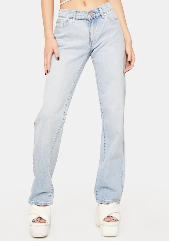 Gina 99 Low Straight Jeans sold by Dolls Kill