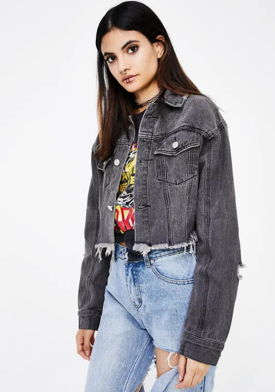 Throwdown Denim Jacket sold by Dolls Kill