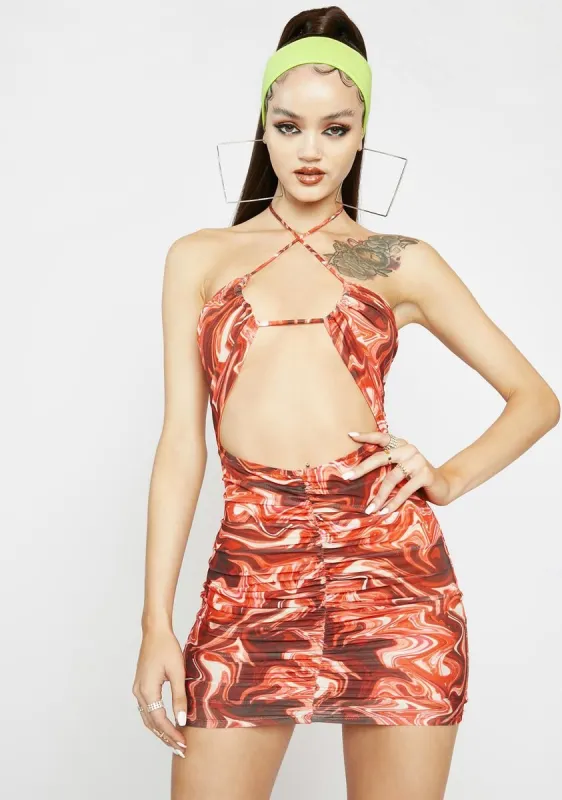 Fiery Miss Mastermind Cutout Mini Dress sold by Dolls Kill