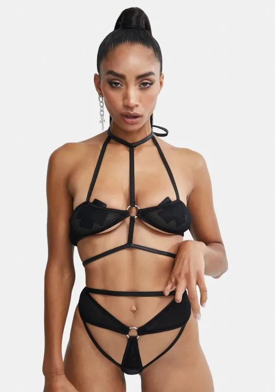 Damn I'm Good Fishnet Lingerie Set sold by Dolls Kill