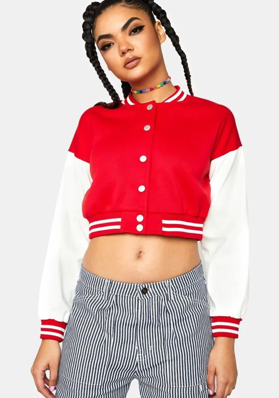 Crimson Give Me Meaning Letter Jacket sold by Dolls Kill