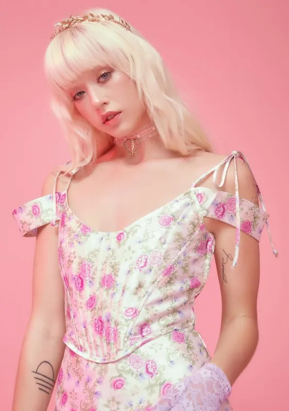 Blooming Polaroid Fever Corset Top sold by Dolls Kill