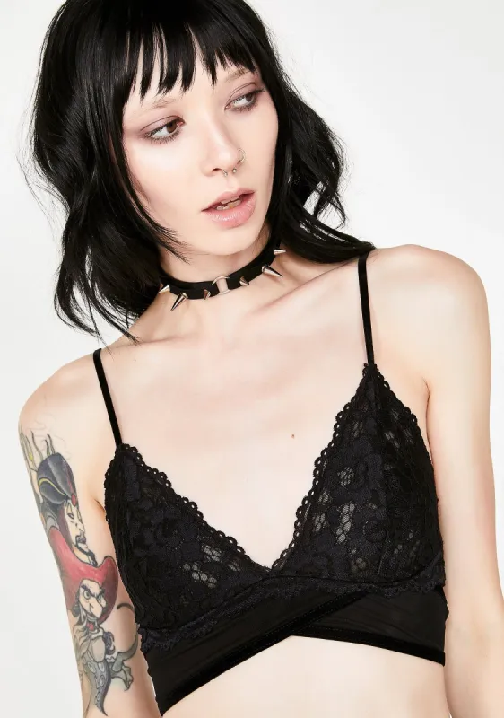 Wicked Don't Be Crossed Bralette sold by Dolls Kill