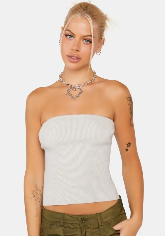 Girl In Love Knit Tube Top sold by Dolls Kill