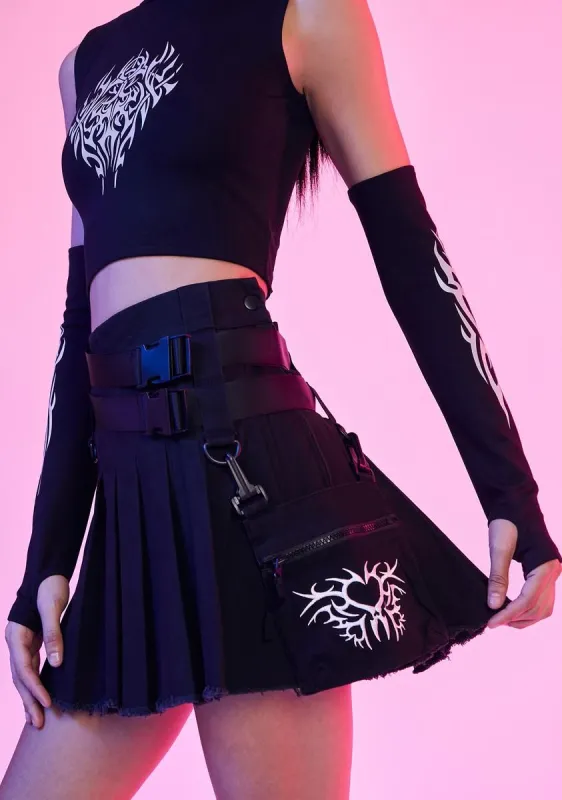 War On Love Pleated Skirt sold by Dolls Kill