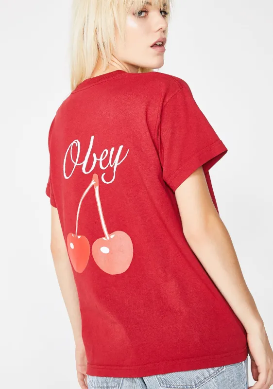 Cherry Script Custom Box Tee sold by Dolls Kill