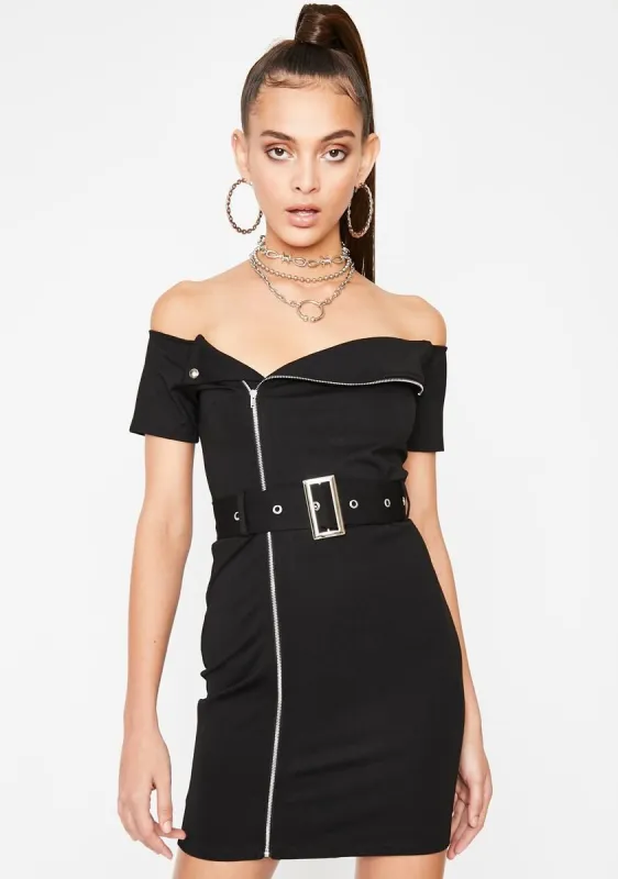 Midnight Ghost Ryder Moto Dress sold by Dolls Kill