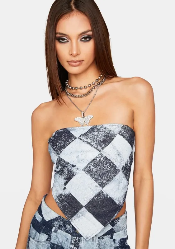 Chess Gal Tube Top sold by Dolls Kill
