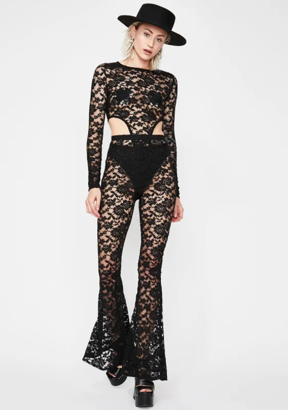 Hawt Damn Lace Jumpsuit sold by Dolls Kill