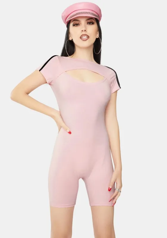 Short Sleeve Cut-Out Romper sold by Dolls Kill