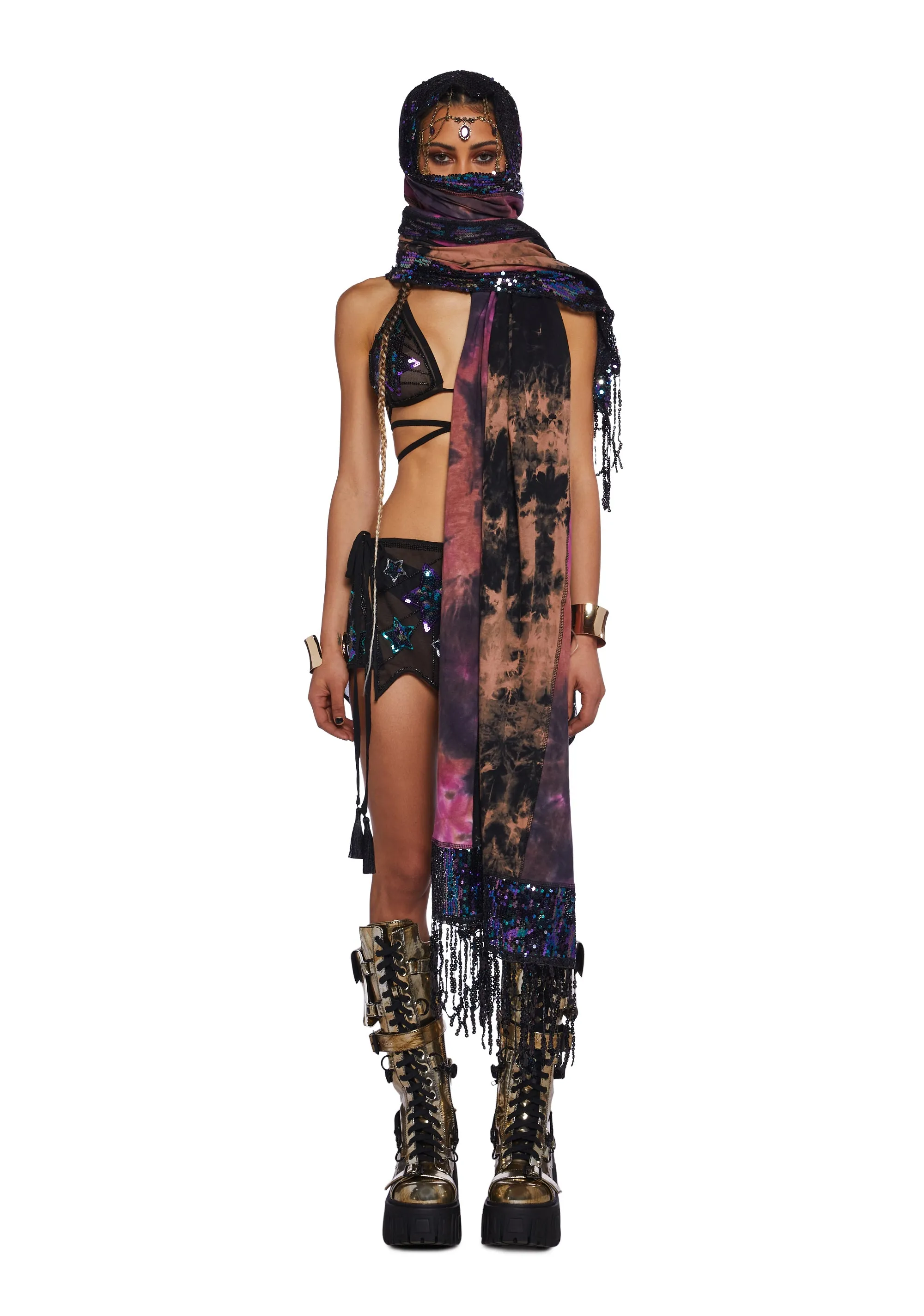 Clear Curiosity Scarf - Multi sold by Dolls Kill product image thumbnail 2