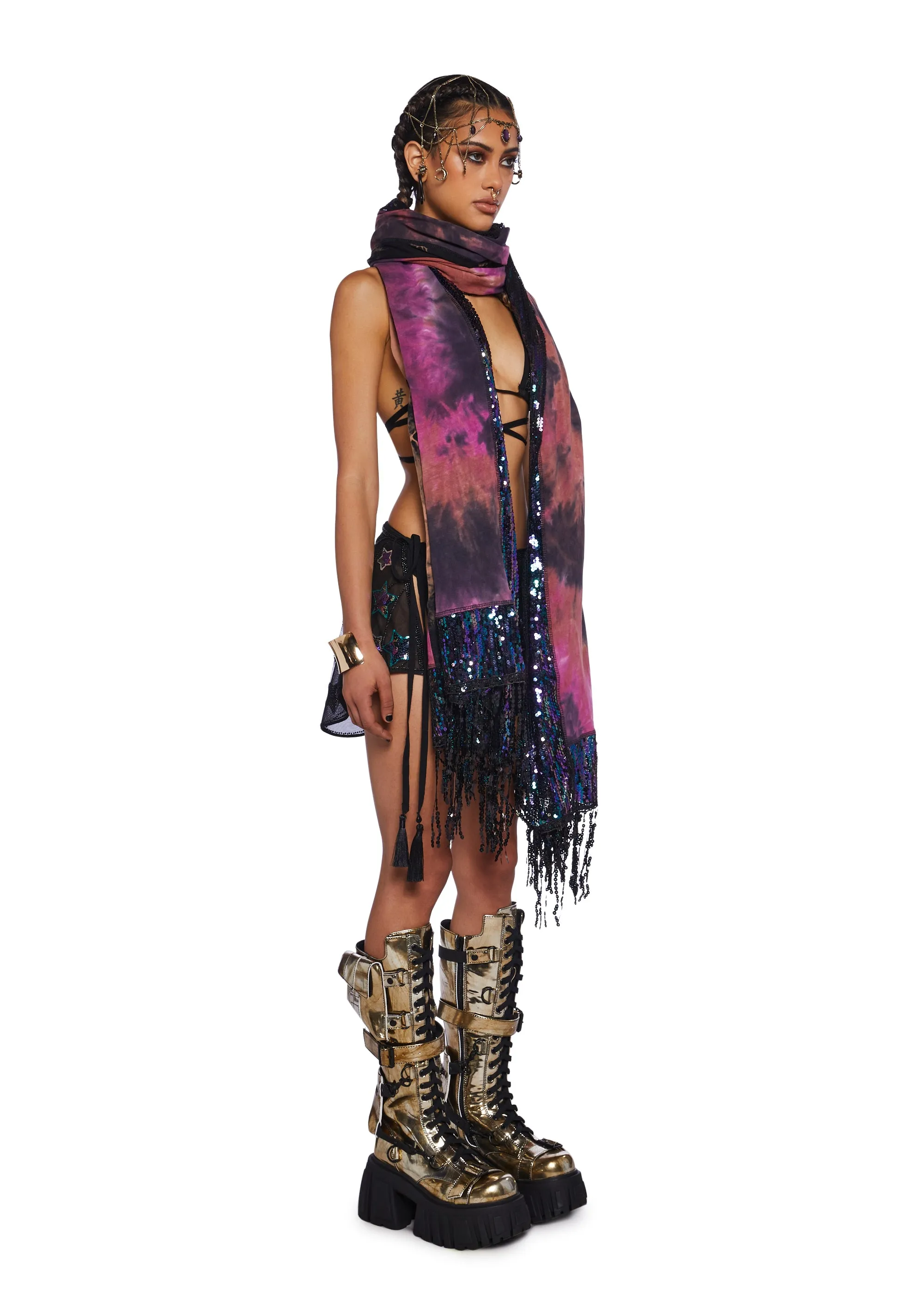 Clear Curiosity Scarf - Multi sold by Dolls Kill product image thumbnail 3