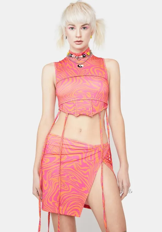 Edge Of Bliss Skirt Set sold by Dolls Kill
