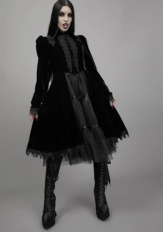From The Shadows Velvet Coat sold by Dolls Kill