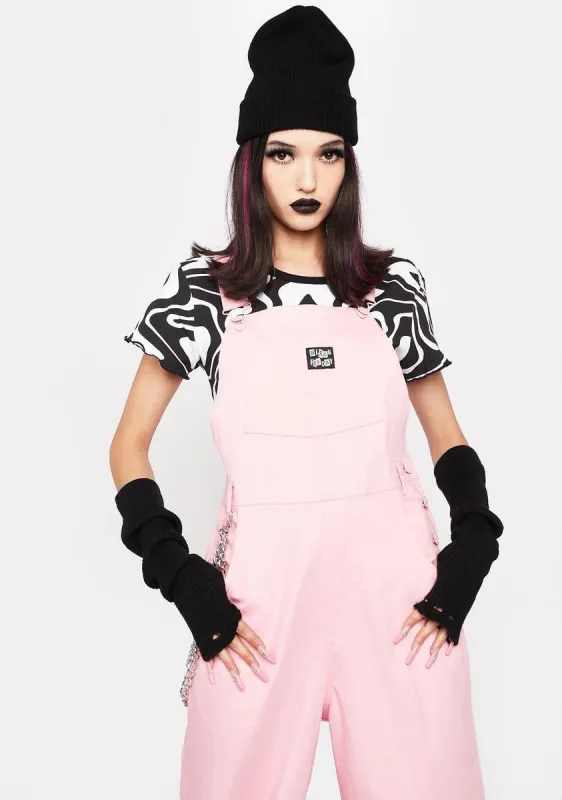 Pink Punk Overalls sold by Dolls Kill