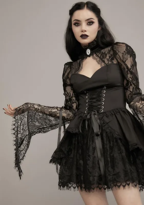 Lights Go Out Lace Mini Dress sold by Dolls Kill