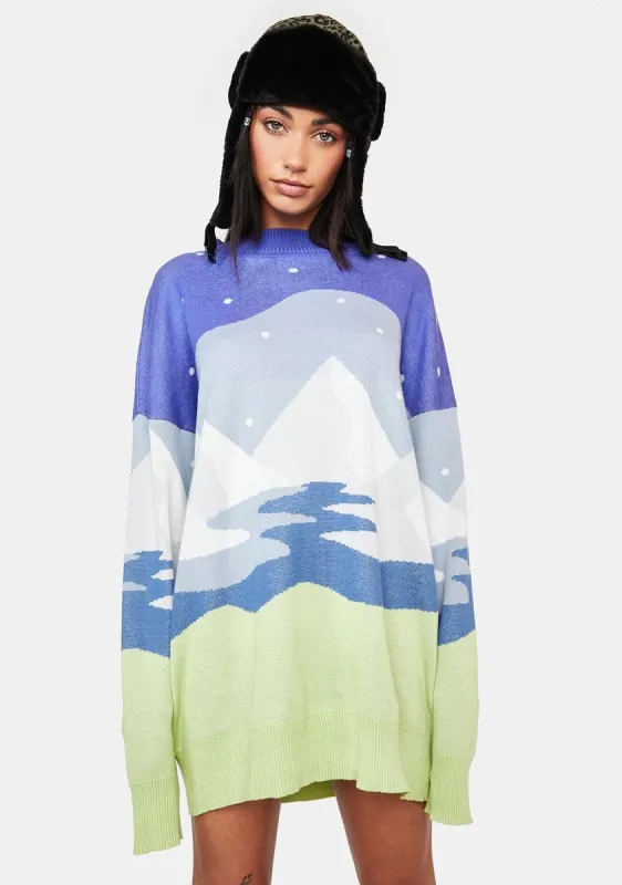 Lost In The Frost Intarsia Sweater sold by Dolls Kill