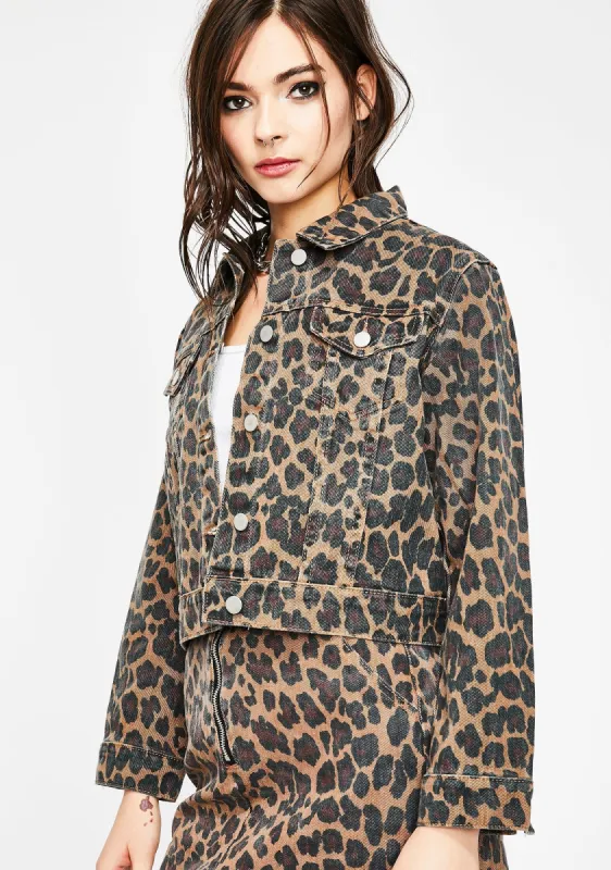 Prints Charming Leopard Jacket sold by Dolls Kill