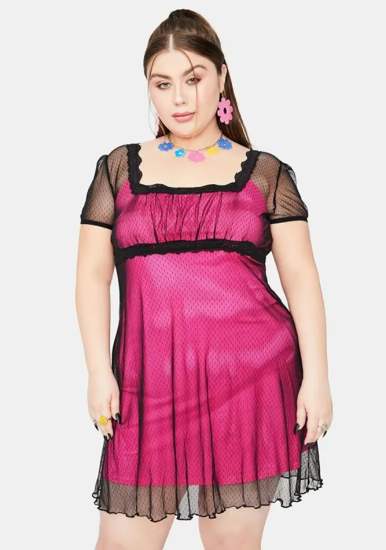 My New Perspective Mesh Overlay Dress sold by Dolls Kill