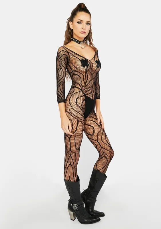 Kisses And Wishes Crotchless Bodystocking sold by Dolls Kill