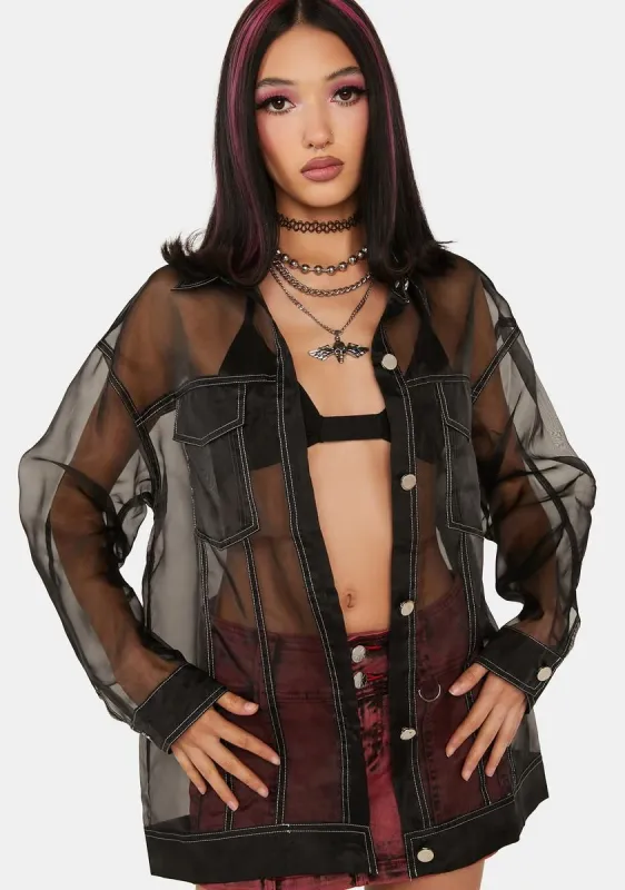 Tell No Lies Sheer Jacket sold by Dolls Kill