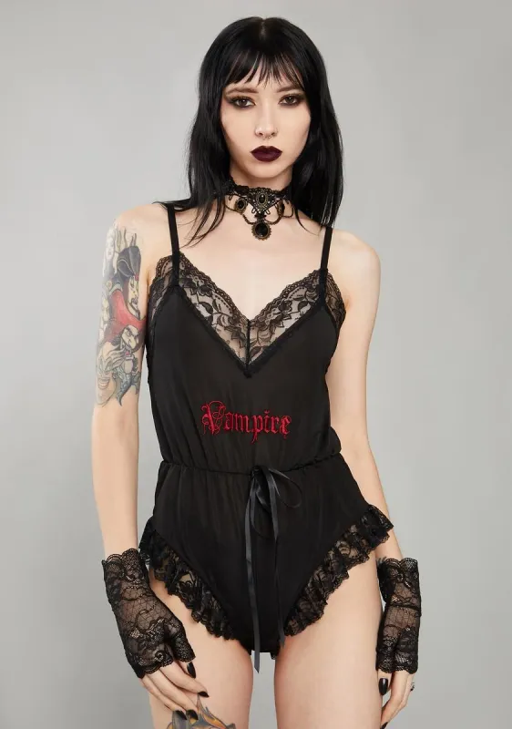 In Cold Blood Sleep Romper sold by Dolls Kill