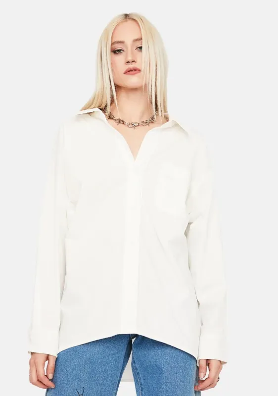 Angel Know Your Worth Button Up Dress Shirt sold by Dolls Kill