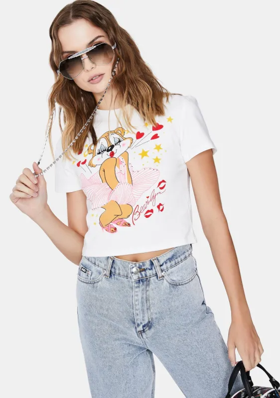 Bearlyn Crop Baby Tee sold by Dolls Kill