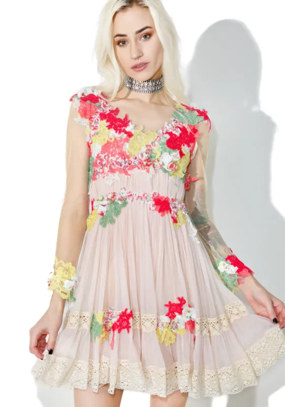Dew Drop Floral Dress sold by Dolls Kill