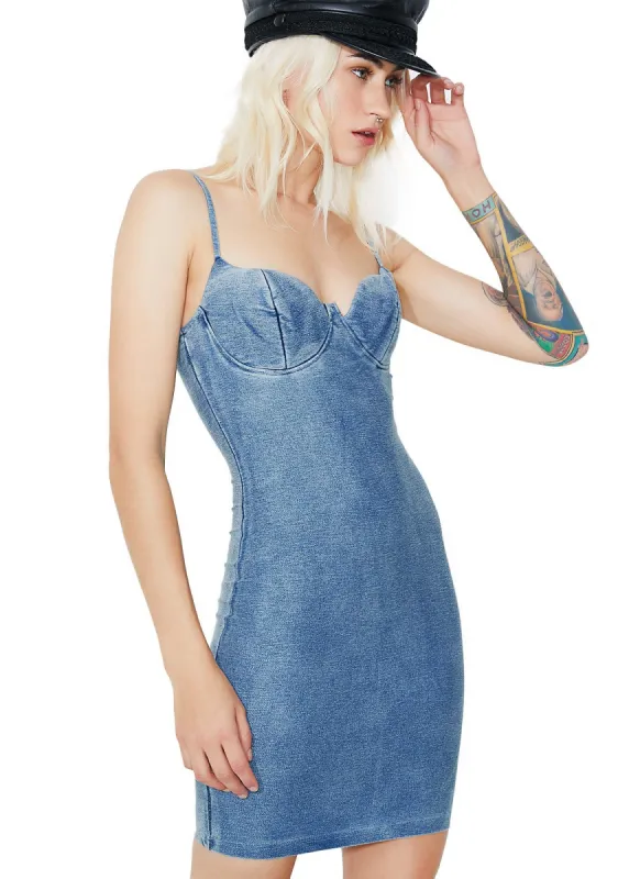 Nothin' To Lose Denim Dress sold by Dolls Kill