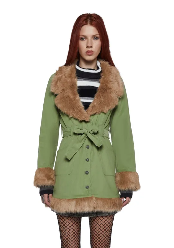 Daisy Dear Sherpa Coat sold by Dolls Kill