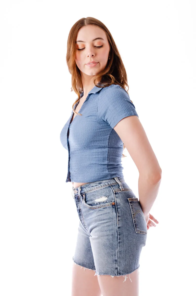 Crinkle Knit Top sold by Double Zero product image thumbnail 3