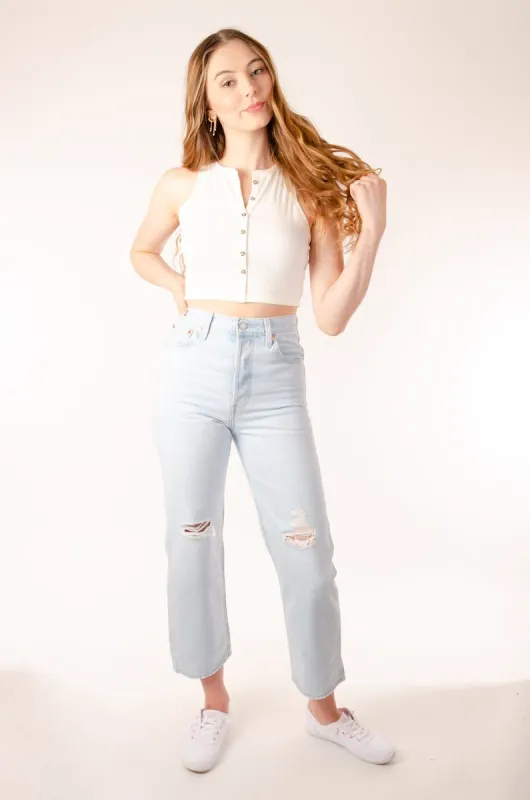 Button Up Tank sold by Double Zero