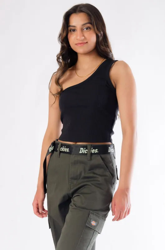 One-Shoulder Crop Tank sold by Double Zero