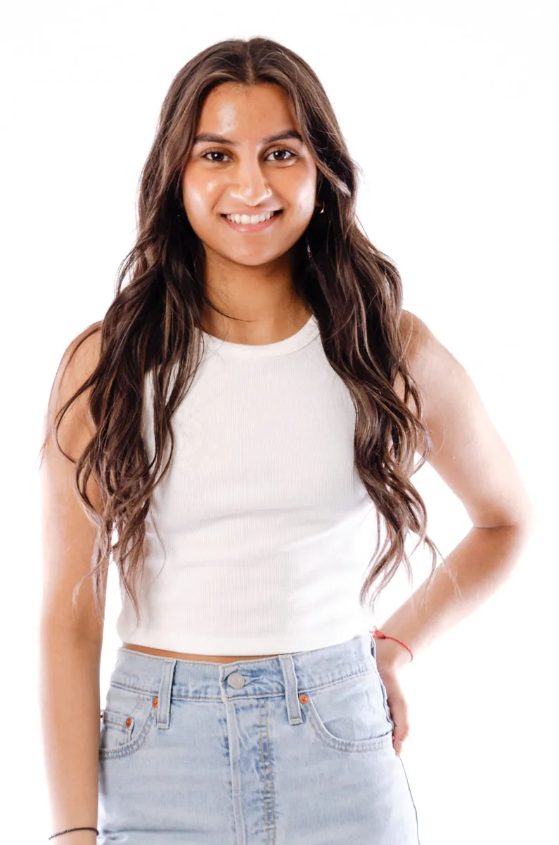 Ribbed Crop Tank Top sold by Double Zero