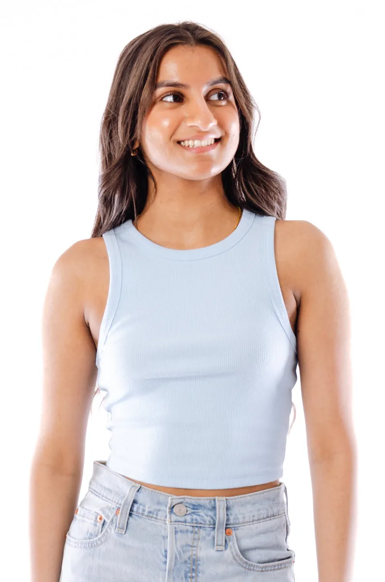 Ribbed Crop Tank Top sold by Double Zero