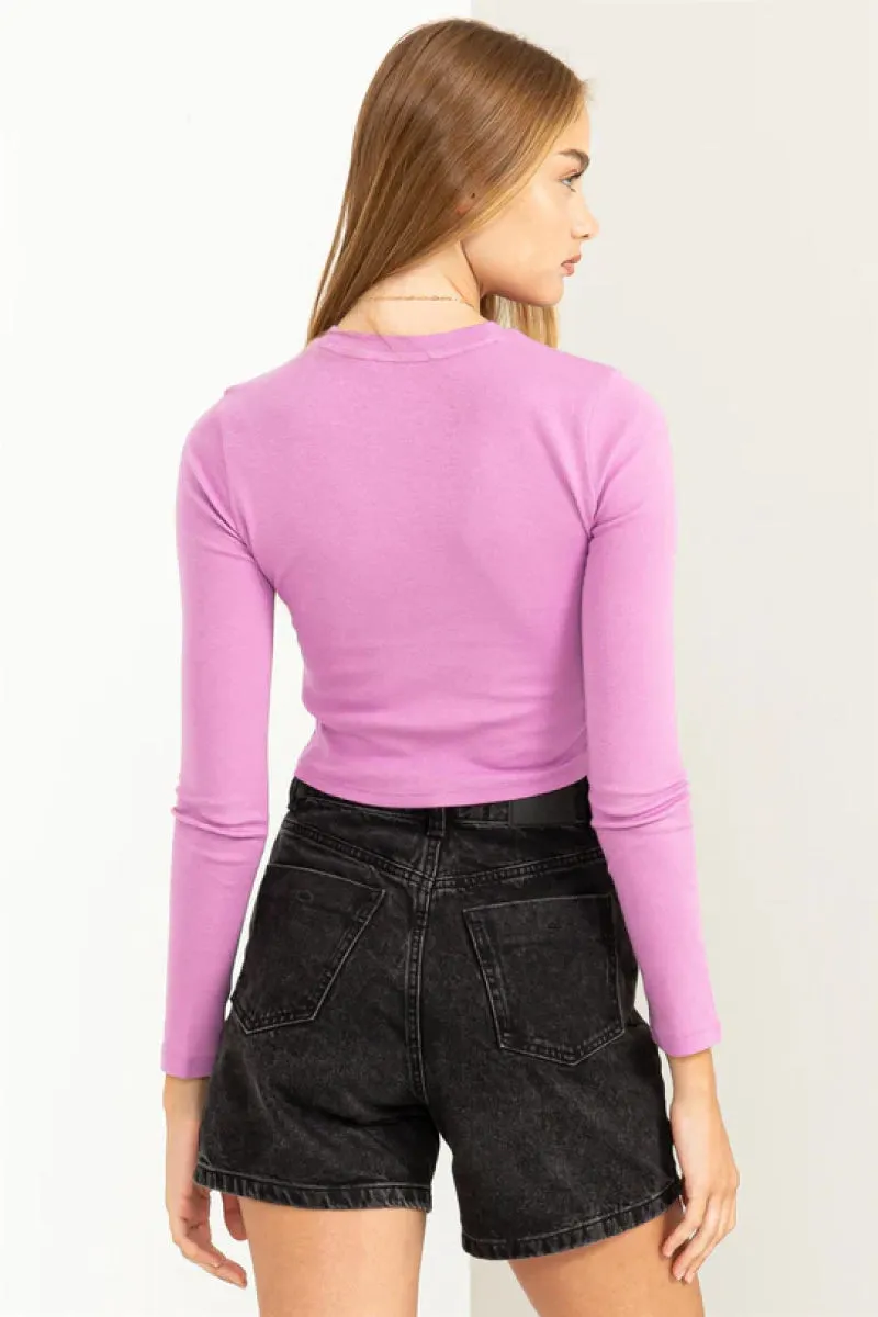 Long Sleeve Crop Tee sold by Double Zero product image thumbnail 3