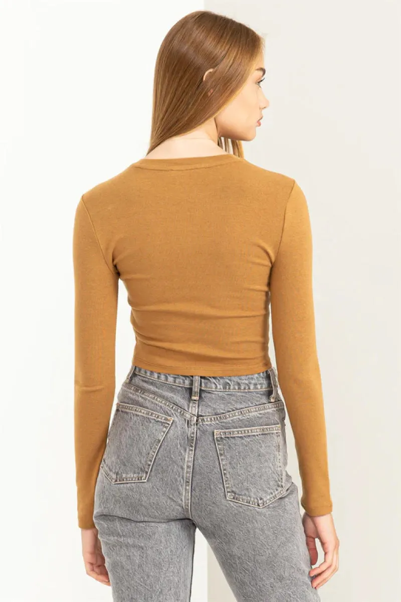 Long Sleeve Crop Tee sold by Double Zero product image thumbnail 3