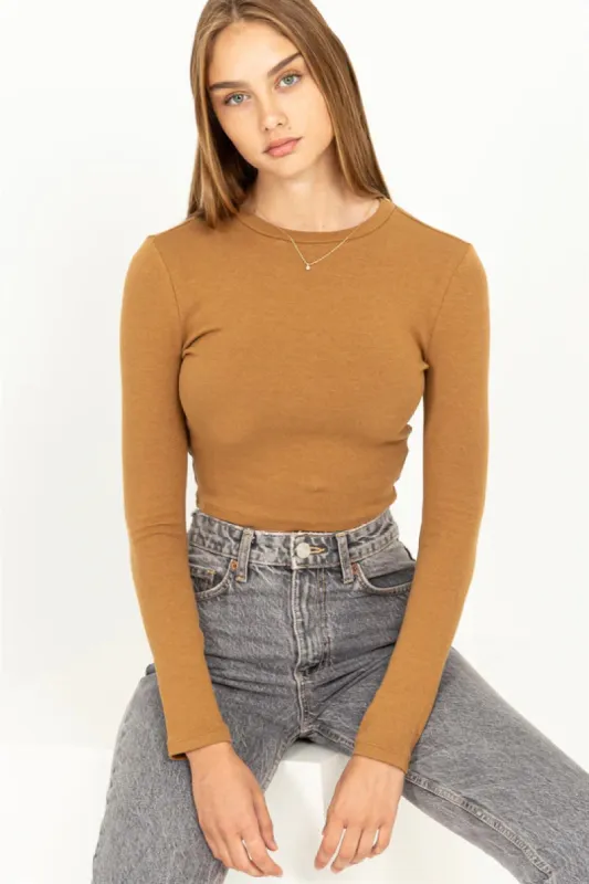 Long Sleeve Crop Tee sold by Double Zero
