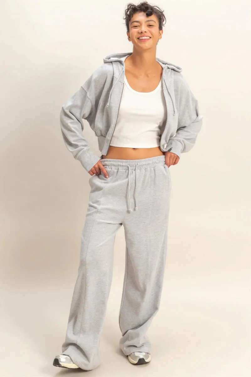 French Terry Wide Leg Sweatpants sold by Double Zero product image thumbnail 2
